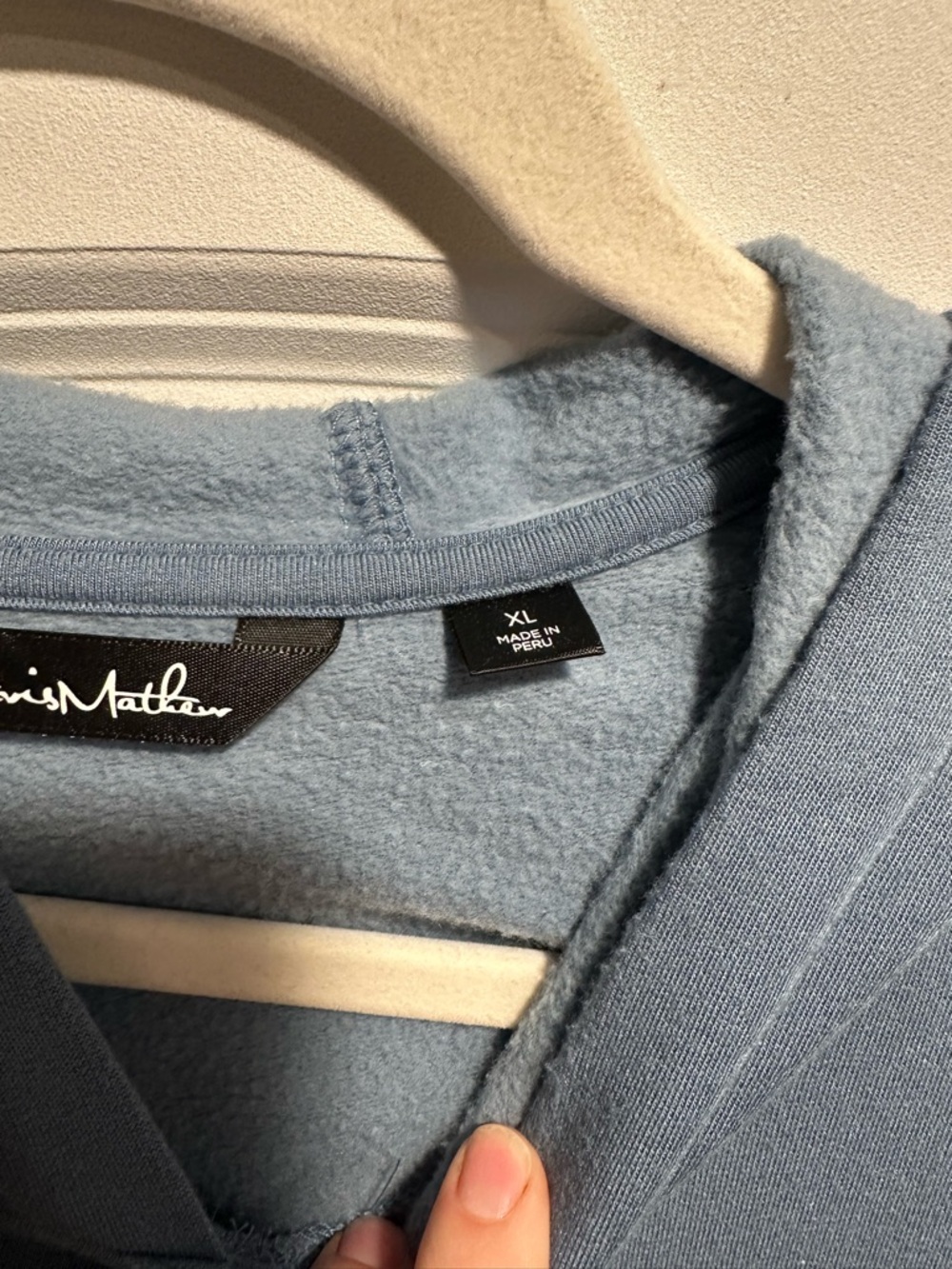 Travis Mathew Sky Blue Hooded Pullover Sweatshirt - Picture 3 of 5